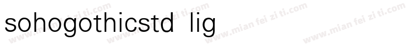 sohogothicstd light字体转换